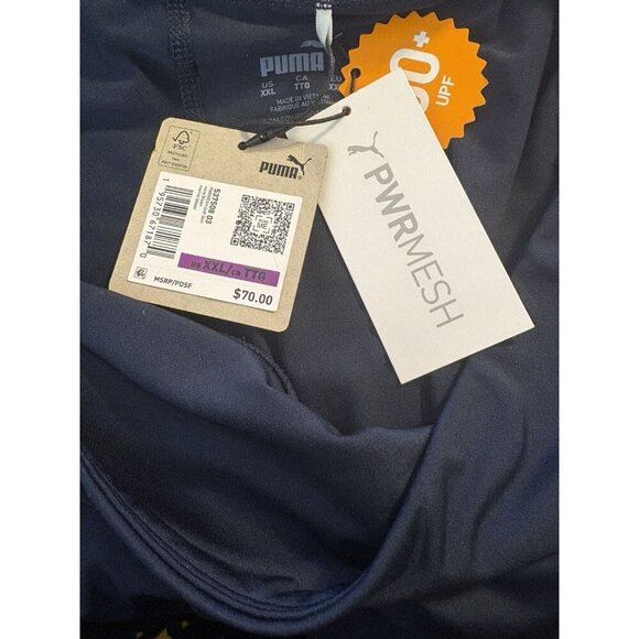 Puma + XXL Navy Pwrmesh High Rise Waist UPF+50 Liner Shorts Pockets Golf Skirt - Picture 6 of 6